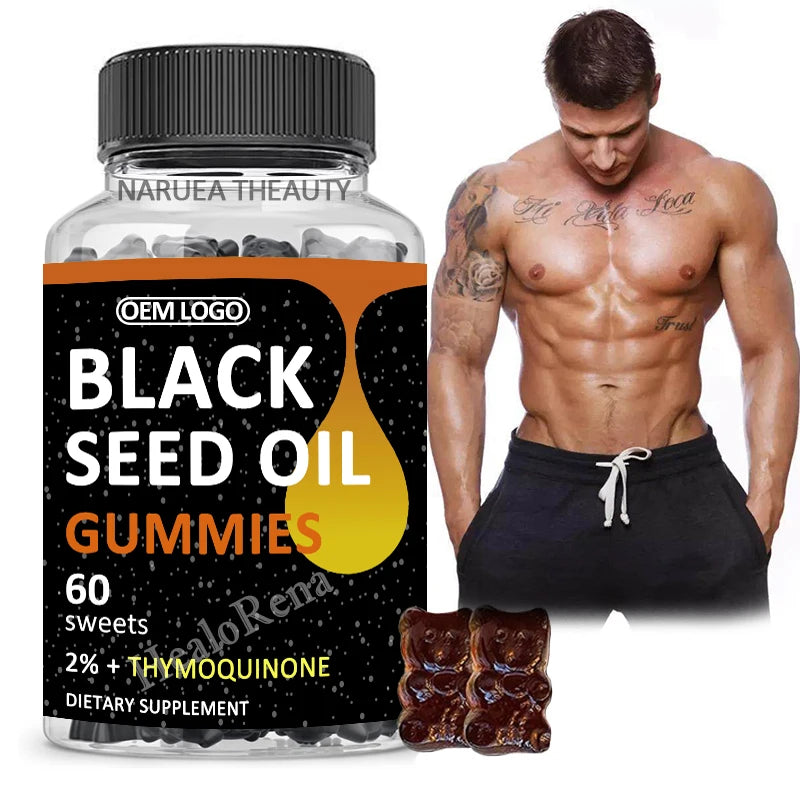 Supply 100% Black Seed Oil Gummies Promote Digestion Vegan Black Seed Oil Gummies