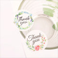 100pcs/pack 25mm Kawaii Flower Grass Adhesive Gift Stationery Sticker White Sticker Cake Cookie Packaging Seal Label Sticker MegaBDM