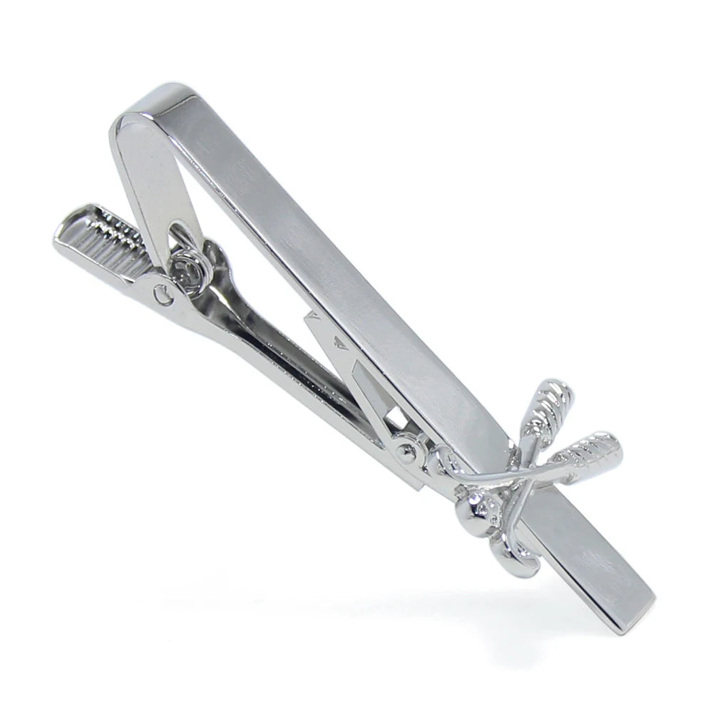 Golf Ball Cuff Link Necktie Tie Clip Bar Pin Practical Gentleman Golf Club Metal Blank Neck Cufflinks and Tie Clip Set