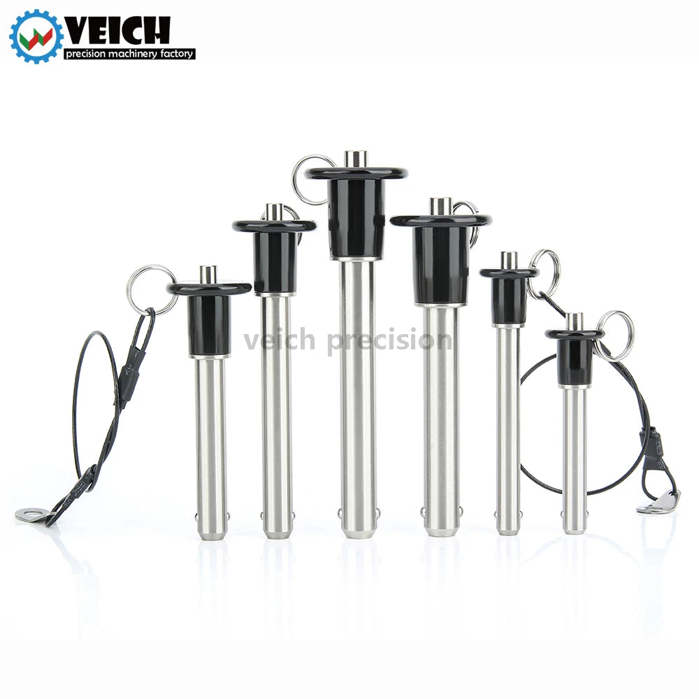 VCN011 Stainless Steel Quick Release Pin Lock 10mm Dia Spring Loaded Fastener