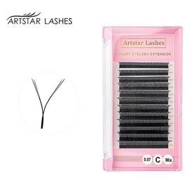 Volume Eyelash 0.07mm YY Shape Extension MIX Individual False Eyelashes Natural Soft Matte Black YY LASHES