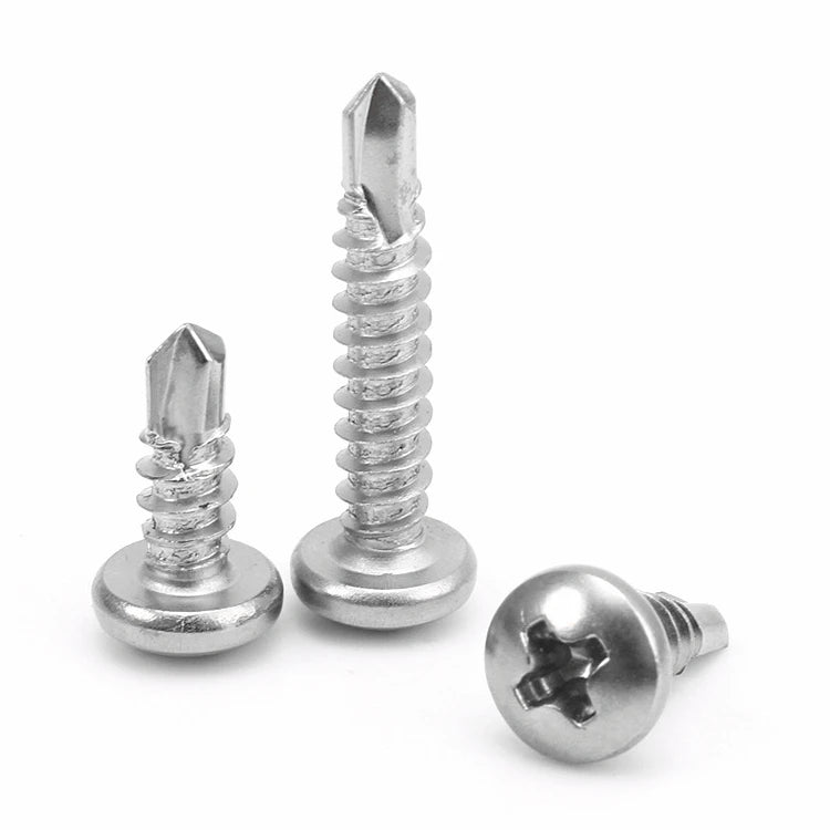M3.5 M3.9 M4.2 M4.8 M5.5 DIN7504N Stainless Steel 410 Phillips Pan Head Self Tapping Drilling Sheet Metal Screws