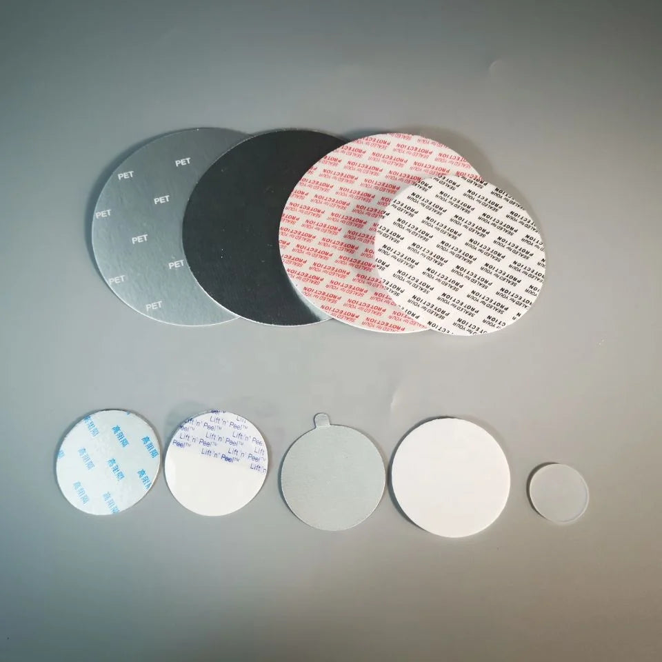 Food Grade Pressure Sensitive Bottle Cap Seal Liner Gasket Lid PS Foam PE Liner sealed for Your protection