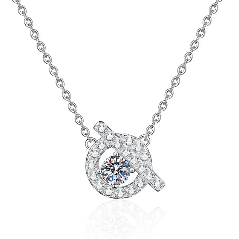Wholesale 5mm Moissanite Necklace Fashion Design 925 Sterling Silver with Diamond Tester GRA Certificate