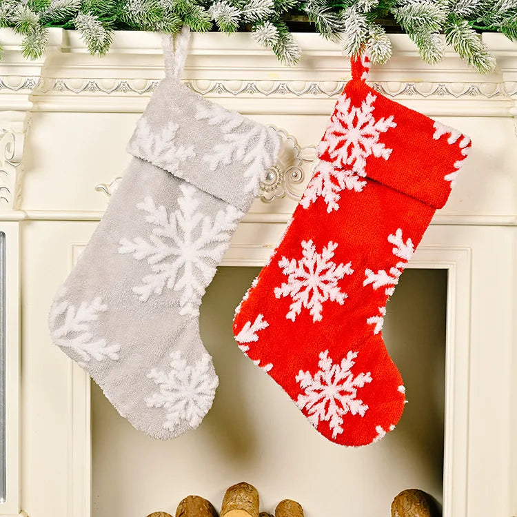 Factory Price Christmas Stocking Sack Xmas Gift Candy Bag Noel Christmas Decorations for Home Sock Christmas Tree Decor