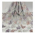 Butterfly Lace Vivid butterfly Beads Embroidered Mesh Tessuto Di Pizzo Sequin Lace Bead Fabric