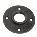 3/4 Inch Black Cast Iron Metal Floor Flange for Vintage Decoration DIY Pipe Furniture