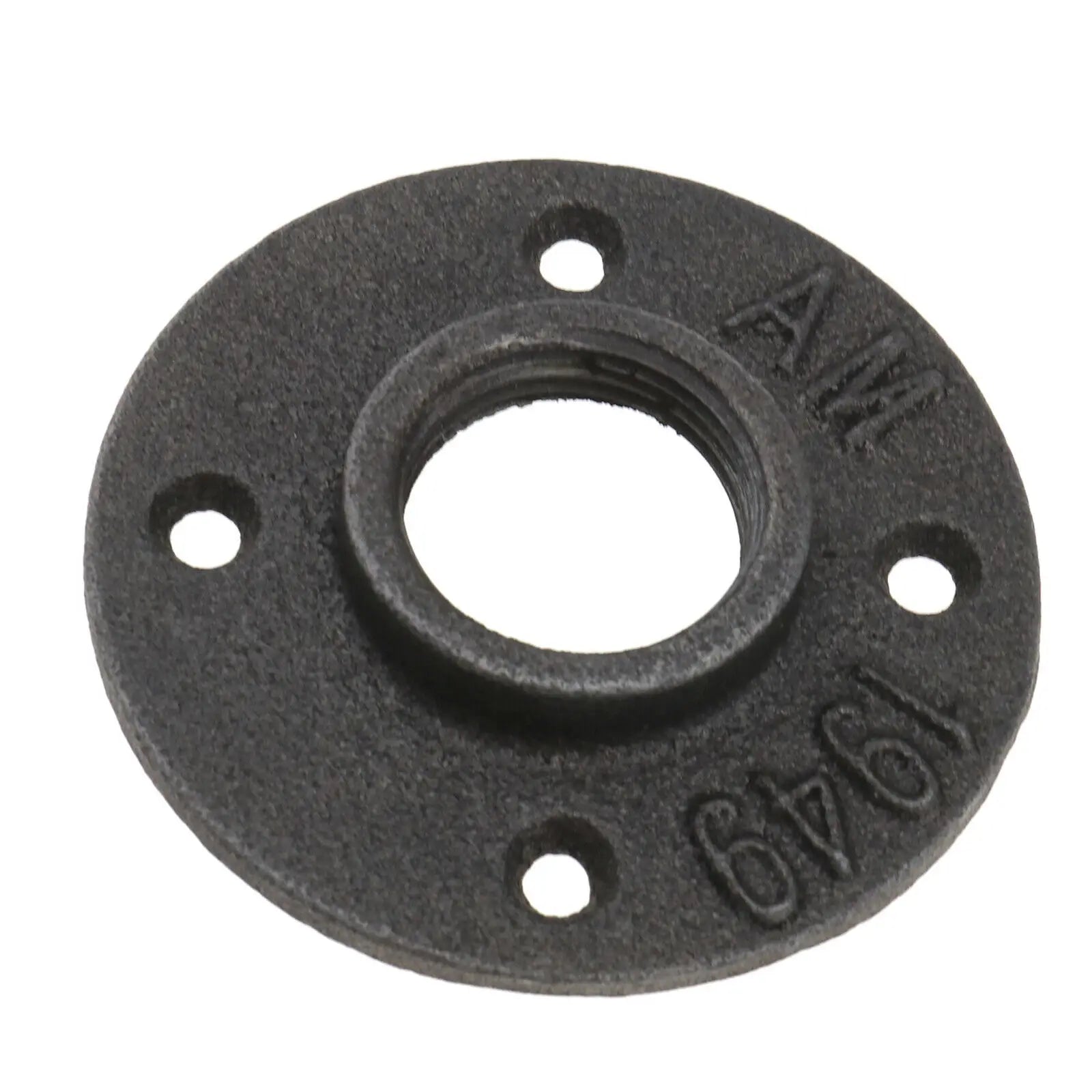 3/4 Inch Black Cast Iron Metal Floor Flange for Vintage Decoration DIY Pipe Furniture