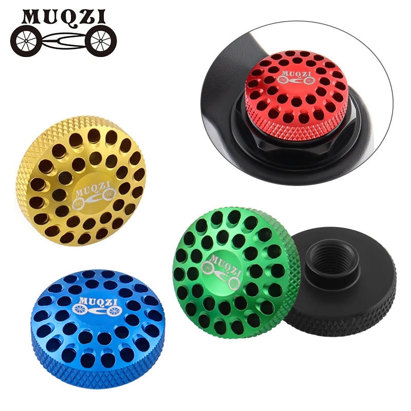 MUQZI Bike Shoulder Air Fork Cover for Shcrader Valve Suspension Air Gas Fork Aluminum Alloy Protector Cap MTB Bicycle Accessory