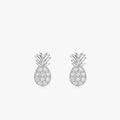 Ailmay Hot Sale Fashion 925 Sterling Silver Sweet and Lovely Pineapple Fruits Earrings for Women Sterling Anti-allergy Jewelry