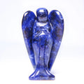 Hongzhuo Gemstone Sodalite Angel Statue Hand Carved Semi-Precious Craft 7.5 cm Decor Healing Reiki Crafts