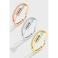 New Anxiety Spinner Ring 925 Sterling Silver Rotate Fidget Mood Ring With Bead Worry Stress Relief Adjustable Ring