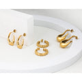 JUSNOVA Custom Women's Stainless Steel Drop Earrings Waterproof Gold Plated Fashion Jewelry