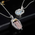Nuoya Women Diamond Dollar Sign Bling Zircon Hip Hop Rapper Jewelry Iced Pendants