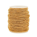 1meter Stainless Steel Gold Plated Bead Chains for DIY Findings Necklace Supplies Bracelet Materials Jewelry Wholesale