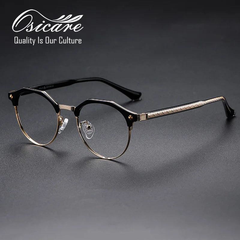 60602 Luxury Brand Glasses Pin Concept Designer Full Lens Eye Eyeglasses Acetato Eyewear  Men Titanium Optical Glasses Frames