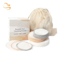 8cm Zero Waste Soft Face Cleansing Pads Laundry Bag Set Eco Friendly Cotton Makeup Remover Kit
