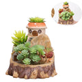 Home Decor Fairy Garden Miniature Stump Resin Flower Pot Large Tree House Planters