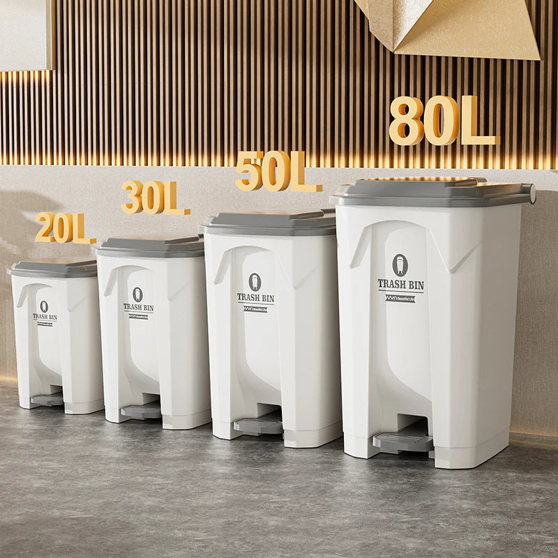 30L Eco-Friendly Kitchen Waste Bin with Foot Pedal PP Material Storage Bucket for Indoor/Outdoor Use Customizable Color & Logo
