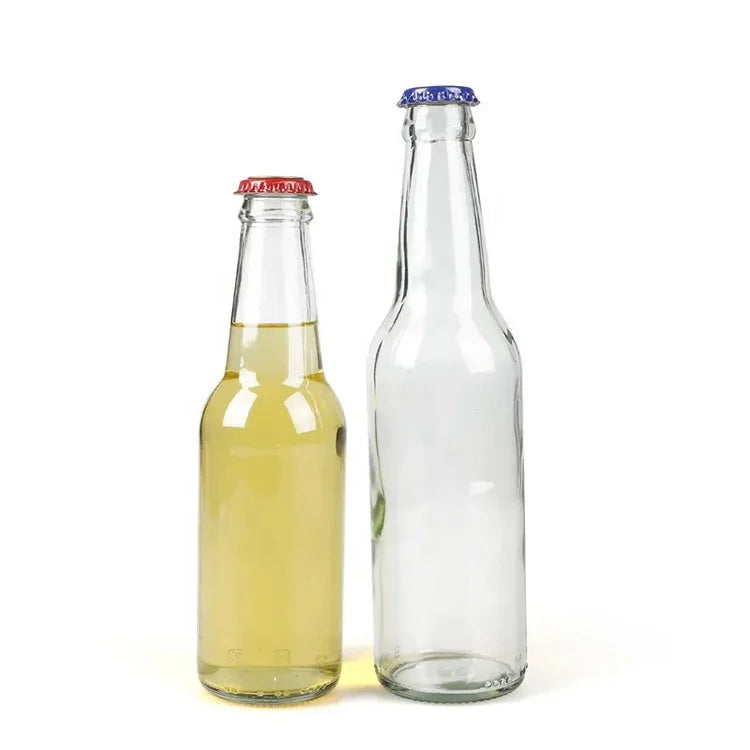 Wholesale 250ml 330ml 500ml Soda Water Kombucha Beer Beverage Glass Bottle with Crown Cap
