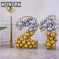 2026 WOWORK Fushun Custom Party Supplies Decoration Wedding 2ft Big Wire Frame Balloon Number Letter for Event Decoration
