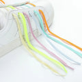 YH No-Tie Elastic Striped Flat Polyester Shoelaces 6mm Width for Adults and Children's Casual Sneaker Shoes and Sports