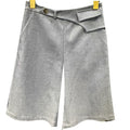 Women's High Waist Shorts with Zipper and Button Tailored Bermudas Formal Pattern Colored Plain Dye