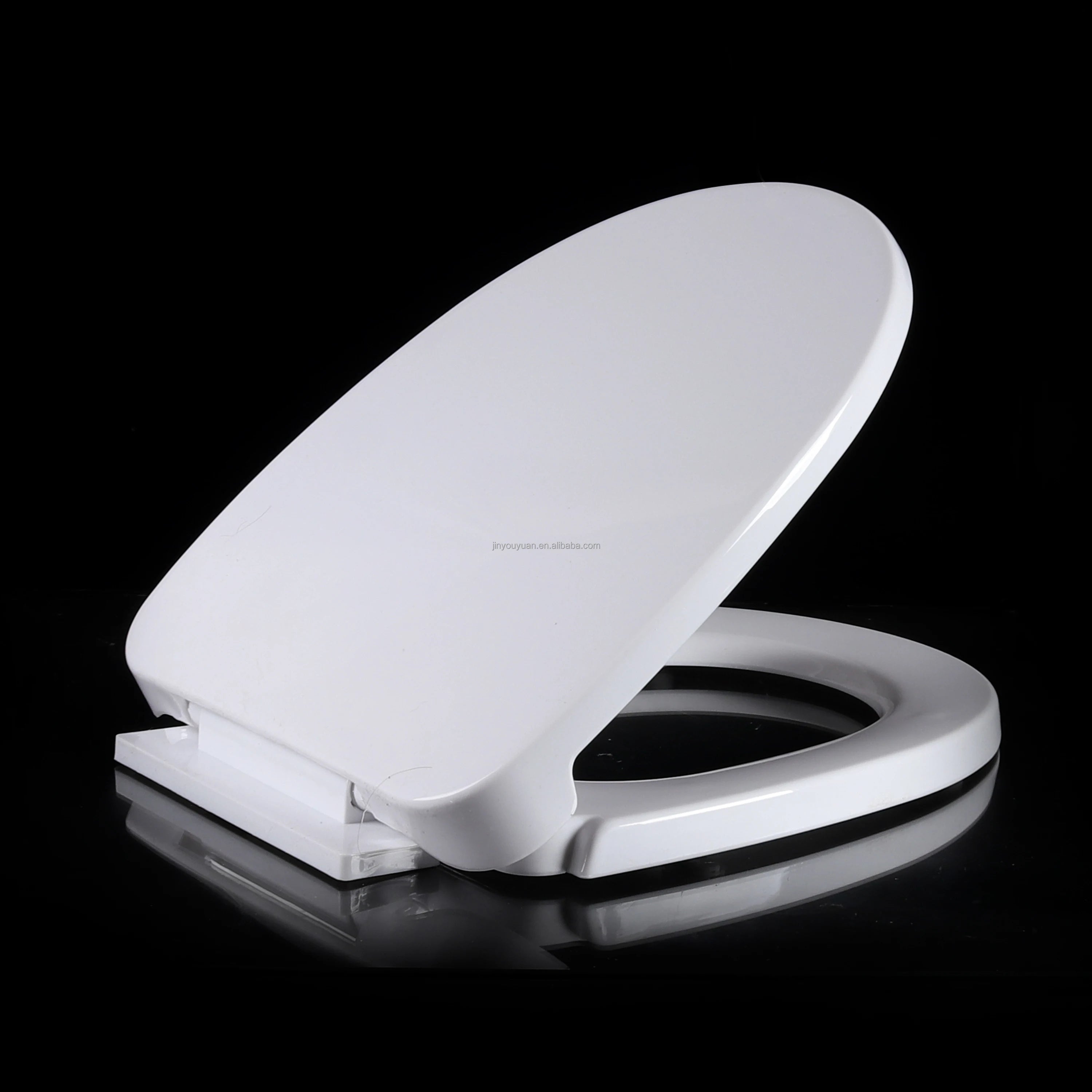 Oval Shape PP Plastic Material Top Fixing Slow Fall Down Seat Cover for Wc Toilet Pan