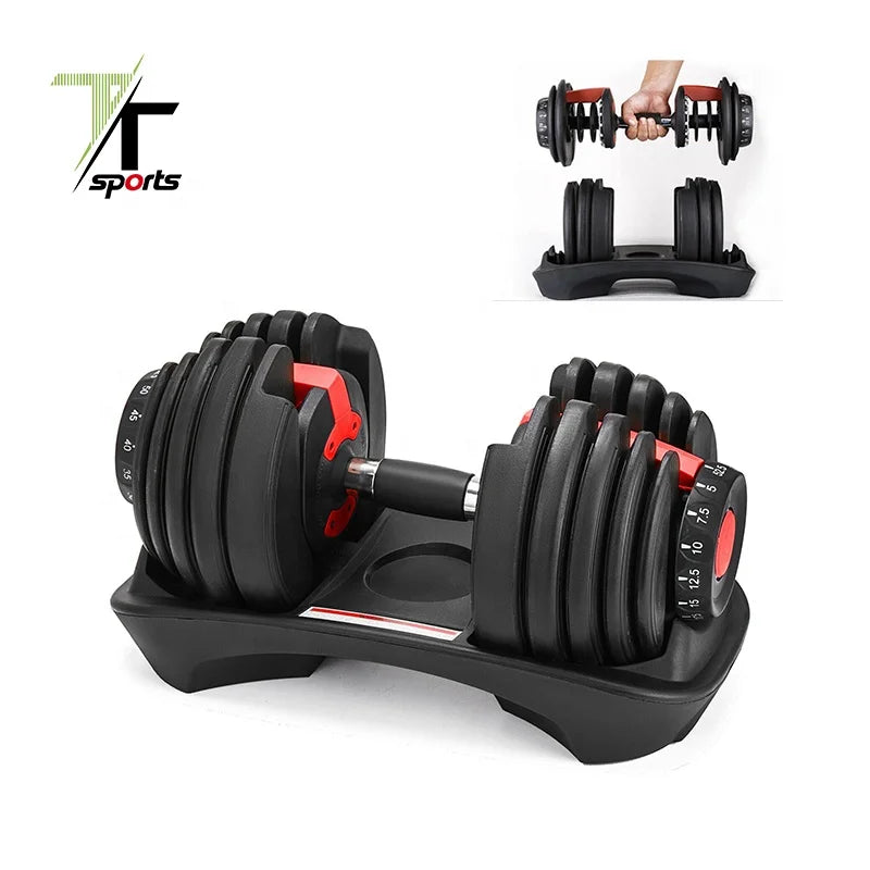 Free Weight Barbell 5Lb-52.5Lb Gym Dumbbell Set Training Equipment Exercise Strength Core Quick Adjustable Dumbbell