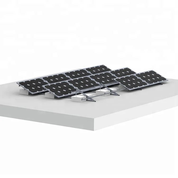 AL6005-T5 + SUS304 Yuens Residential Quick Installation Ballast Solar Mounting System Flat Roof ISO/CE Certified