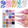 10000Pcs Crystal Nail Charms 24Grids Flatback 3mm Gem Diamond Stones Nail Art Rhinestones Set Jewelry Decoration Nail Supplies