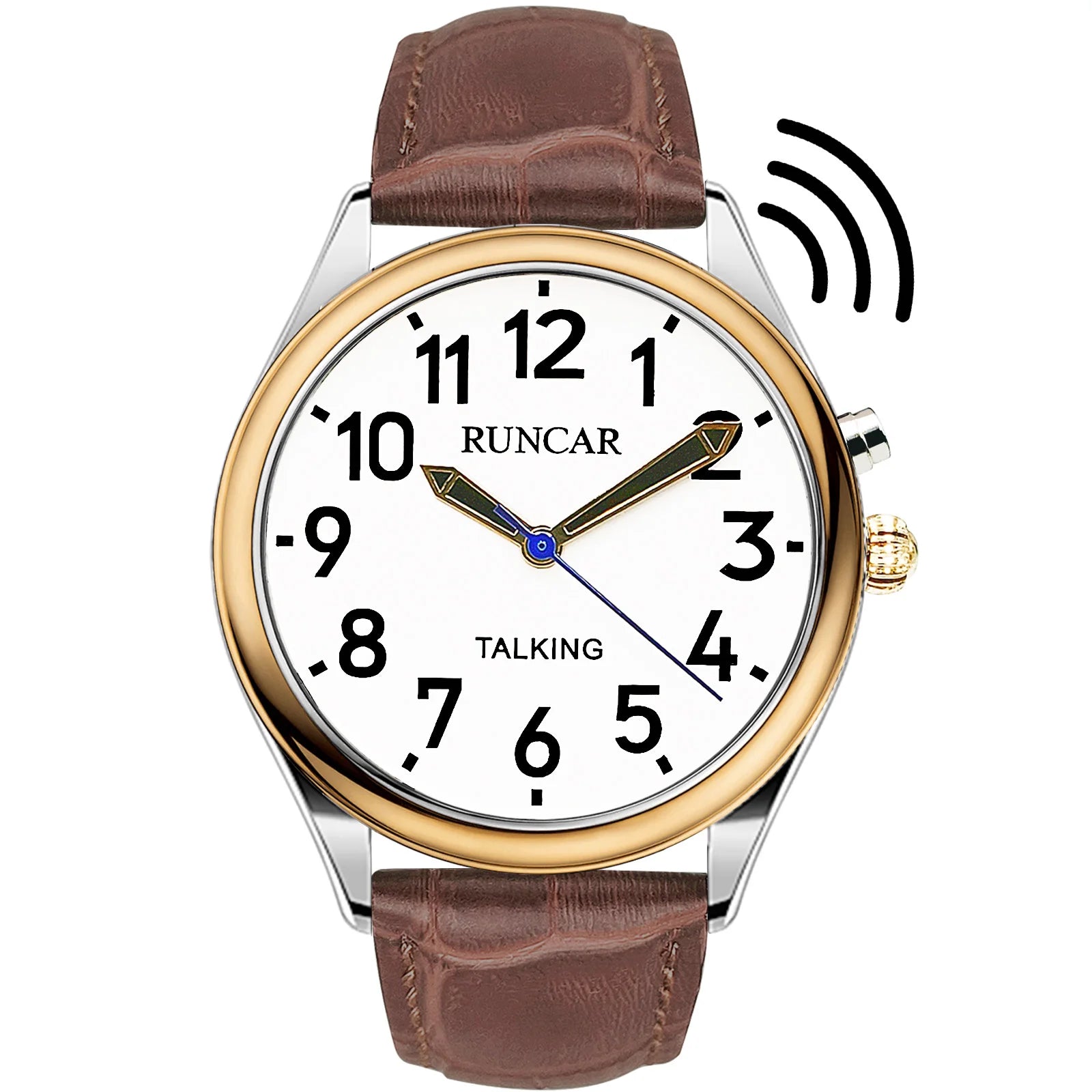 Mens English Talking Watch Speaks Clear and Loud Time Date and Alarm Time  Is Best Gift for Senior