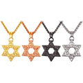 In Stock Jewelry Making Star of David Gold Plated Necklace Hexagram Star Pendant for Christmas Gift Jewelry