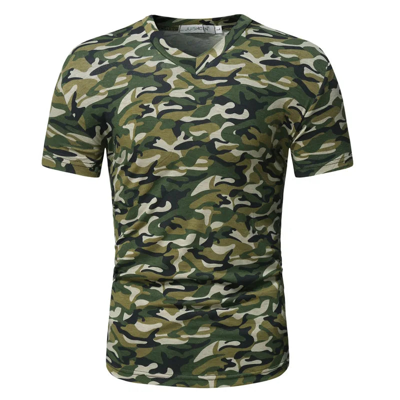 2023 Summer New Men's Casual Short Sleeve T-shirt Men's Camouflage T-shirt