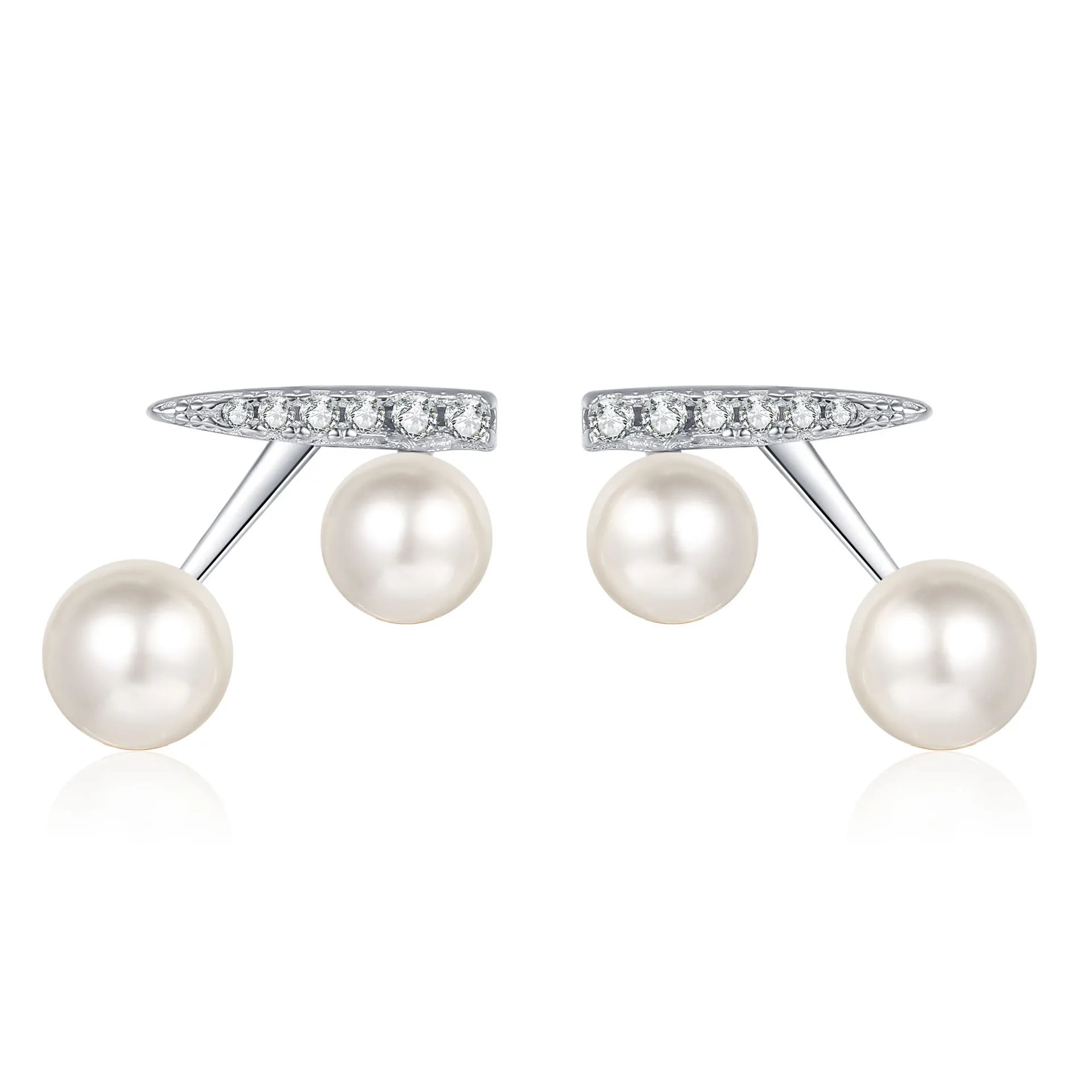 Sweet Fruit Cherry Earrings 925 Sterling Silver D Color Moissanite Freshwater Pearl Earrings for Women Girls