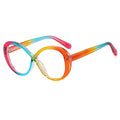 Fashion Colorful Optical Frames Anti-Blue-Ray Round Rainbow Glasses TR90 Blue Light Blocking Computer Eyeglasses for Women