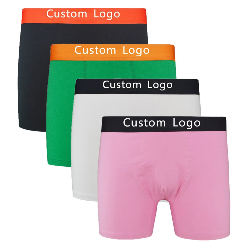 Top Desgin Custom Logo 100% Cotton Breathable Underpants Men's Underwear Wholesale Best Quality Comfortable Brief Boxers