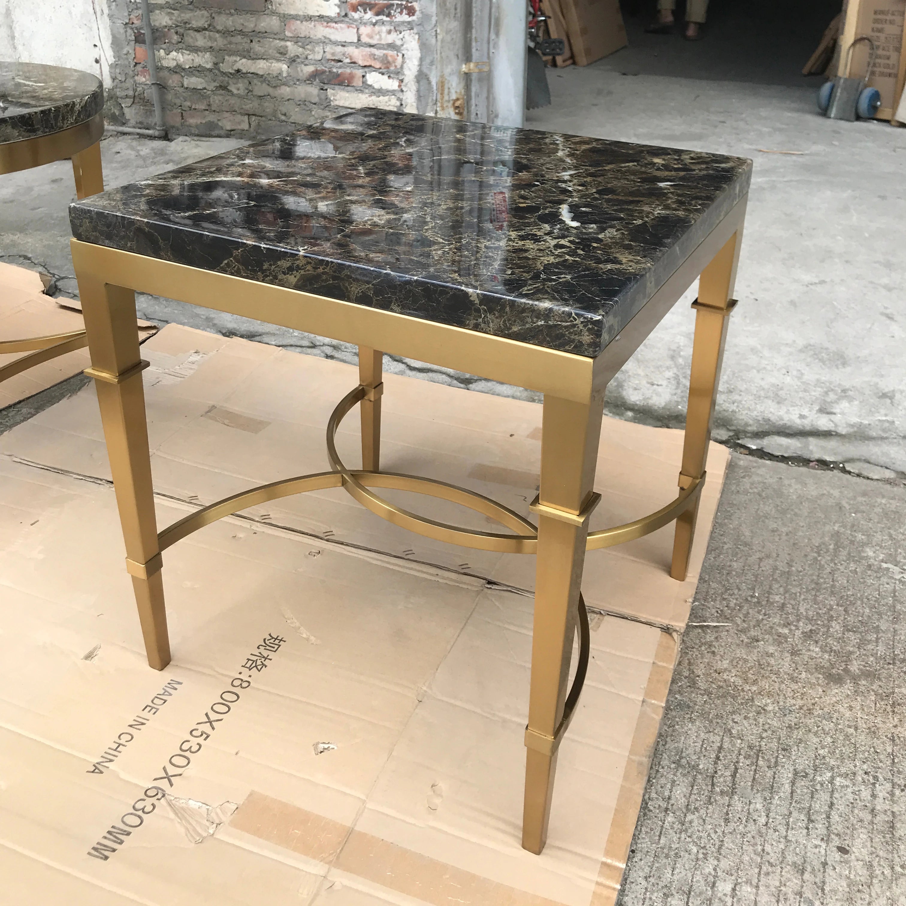 Nordic Modern Marble Coffee Table Simple Golden Round Table Creative Living Room Side Luxury Marble Coffee Tables Set for Home