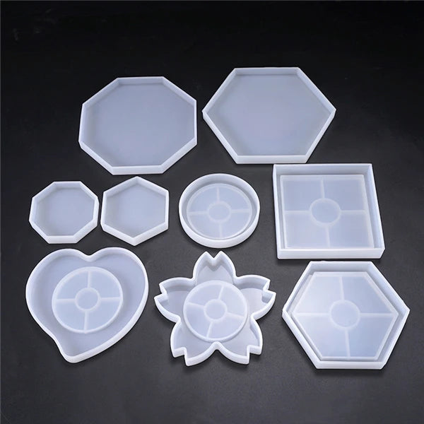 C-0167 Silicone Handmade Diy Pot Base Plastic Cup Mat Silicone coaster Mould Resin Casting Mold