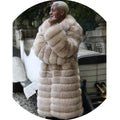 Winter Warm Custom Design Fashion  Style Men Long Fox Fur Coat