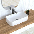 Fancy Lavatory Washbasin Rectangular Ceramic Art Basin for Counter Top
