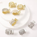 New Arrival Korean Vintage Women Pearl Rhinestone Hair Claw Alloy Hair Claw for Girls Ponytail Claw