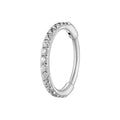 14G ASTM F136 Titanium Implant Grade No Fade Claw Set Opal CZ Zircon CNC Setting Piercing Nose Clicker