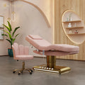 Customizable Gold Stainless Steel Base 3 Motors Beauty Massage Bed with LED Foot Control