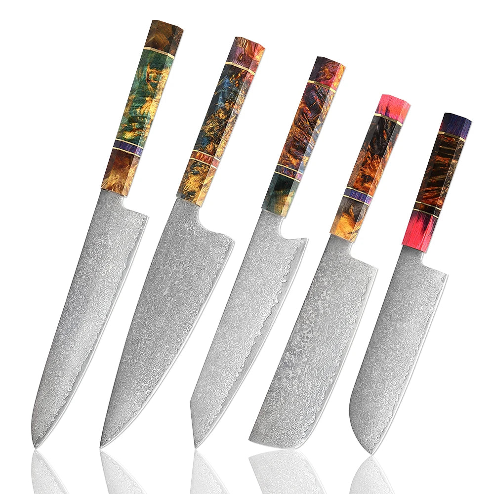 XITUO Nakiri Knife Japanese Damascus Steel Wooden Handle Damascus Kitchen Knife Factory Wholesale