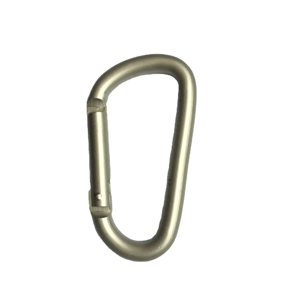 ShuoKe 6.3*35*67mm 7CM Matte Silver D Shape Aluminum Alloy Anodized Carabiner