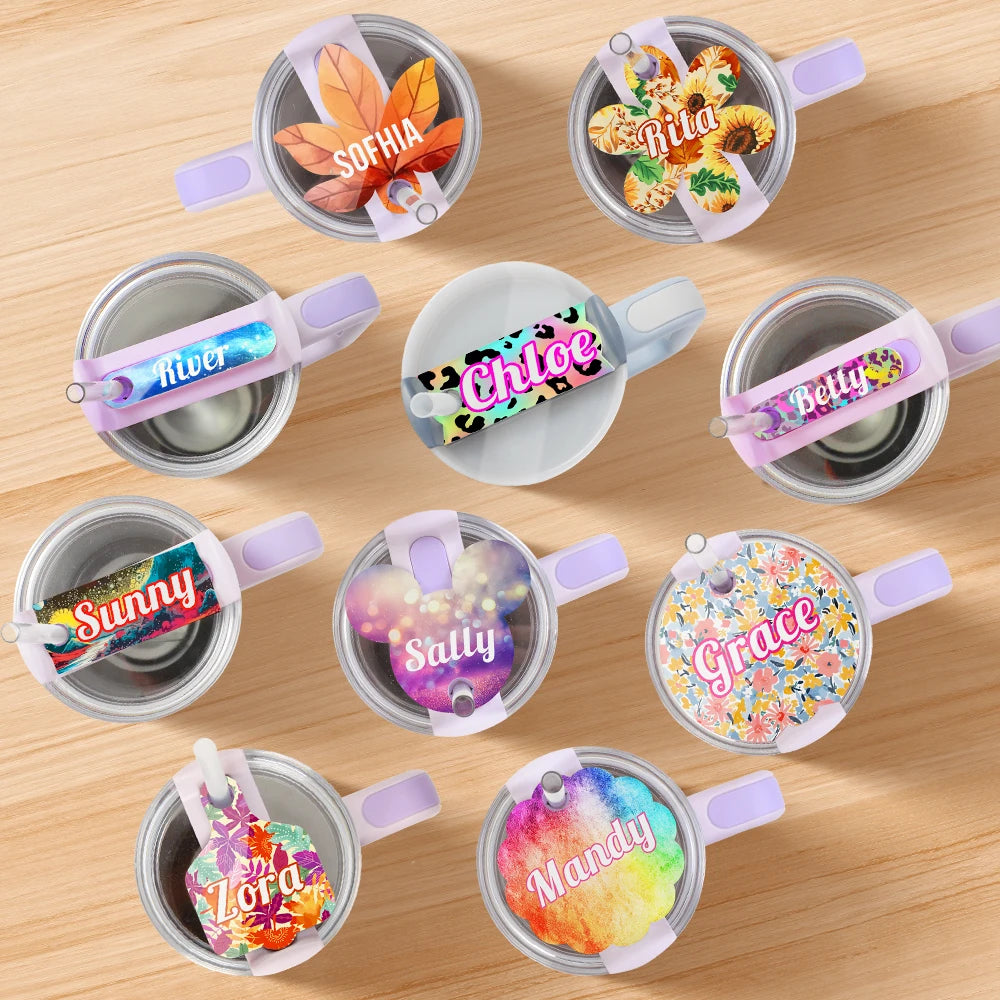 Wholesale Blanks Nameplate Clear Acrylic Name Tag Custom Personalized Sublimation Name Plates for 40 oz Tumbler