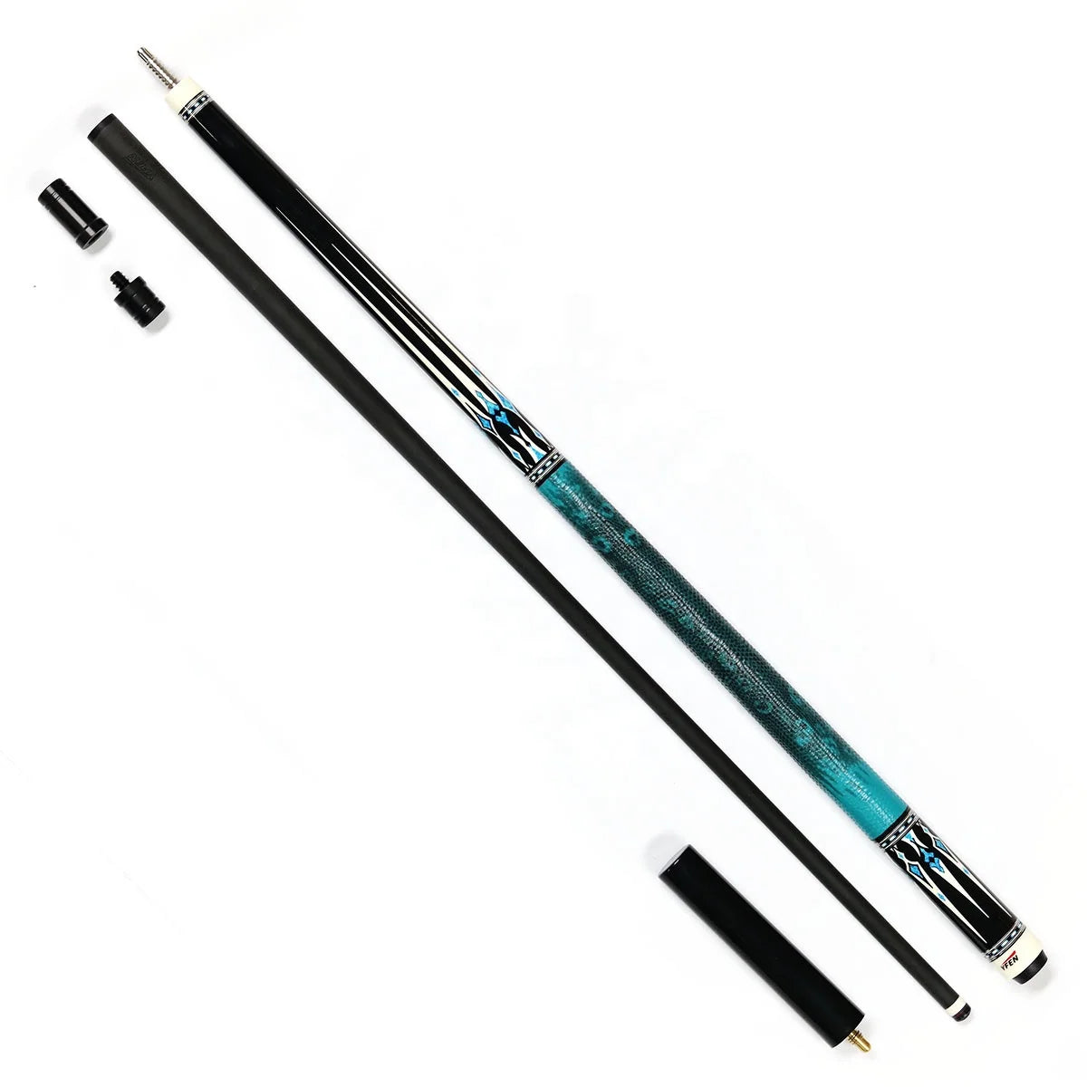 New Premium Billiard 1/2 Carbon Shaft Maple Wood Butt Pool Cue 58" Length With Extension on Sale