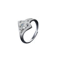 1ct Round Brilliant Cut Moissanite Diamond Ring S925 Sterling Silver for Women for Engagement or Wedding