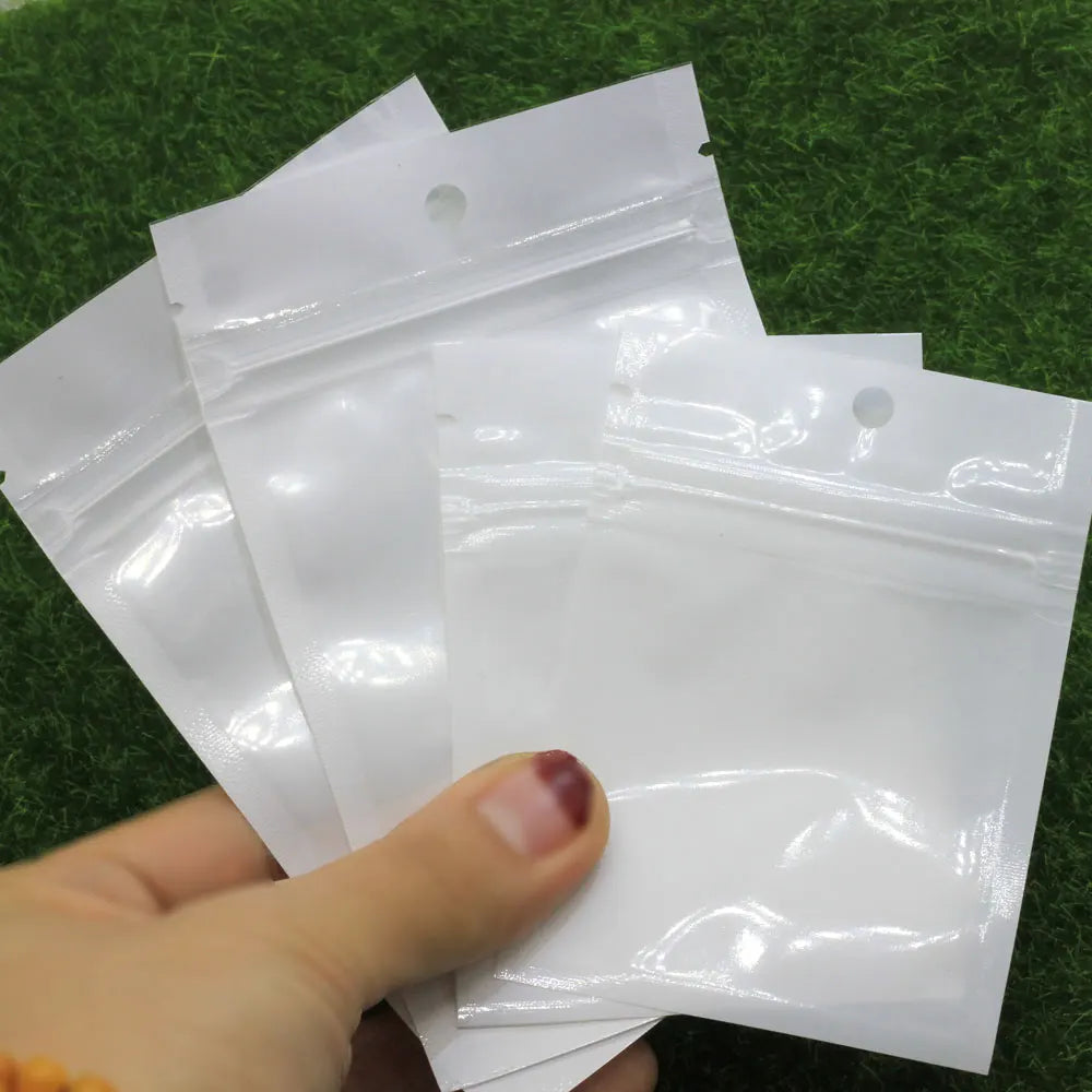 Wholesale Multi Size Plastic Bags White Clear Package With Hole Factory Supply